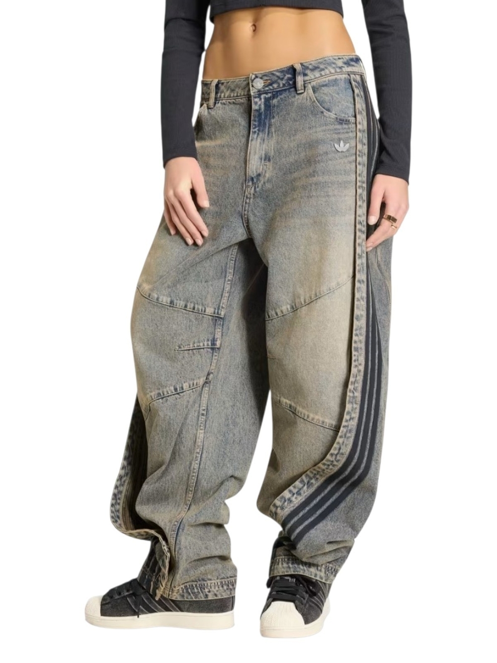 adidas Adilenium Banana Denim Pants NWT SOLD OUT RARE - Picture 2 of 8